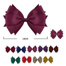 18CM Oversized Layered Bow Clip 26104D (12 units)
