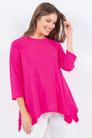 Hot Pink Glitter Stud Top