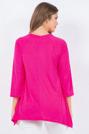 Hot Pink Glitter Stud Top