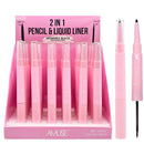 2 in 1 Pencil & liquid Eyeliner (24 units)