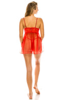 20172 6 Piece Includes Robe, Dress, and G-String 3pc Mesh Robe Set