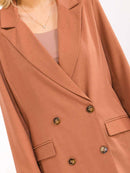 WOMEN'S LONG SLEEVE BLAZER & ZIP UP MINI SKIRT SOLID 2PC. SET