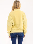 WOMEN'S LONG SLEEVE ZIP UP PULLOVER SWEATER