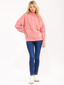 WOMEN'S LONG SLEEVE ZIP UP PULLOVER SWEATER