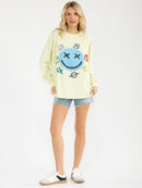 WOMEN'S LONG SLEEVE GRAPHIC OVERSIZED TOP