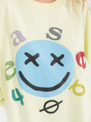 WOMEN'S LONG SLEEVE GRAPHIC OVERSIZED TOP