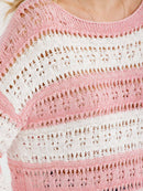 WOMEN'S LONG SLEEVE COLORBLOCK KNIT PULLOVER SWEATER