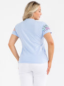 PLUS SIZE SHORT SLEEVE GRAPHIC TOP