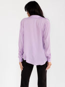 WOMEN'S BRALETTE & LONG SLEEVE BUTTON UP SOLID 2PC TOP