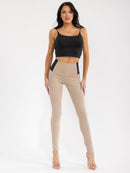 WOMEN'S ELASTIC WAIST SKINNY LEG PANTS