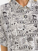 WOMEN'S SHORT SLEEVE TOP & ELASTIC WAIST SHORTS MULTI PRINT 2PC. SET