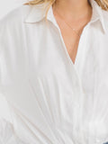 WOMEN'S LONG SLEEVE V-NECK BUTTON UP BODYSUIT