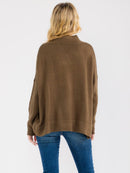 WOMEN'S LONG SLEEVE V-NECK PULLOVER KNIT SWEATER