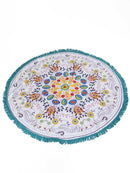 BOHO FLORAL FRINGE EDGE BLANKET BEACH TOWEL