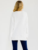 WOMEN'S LONG SLEEVE PULLOVER KNITTED GRAPHIC SWEATER