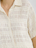 WOMEN'S SHORT SLEEVE BLOUSE & ELASTIC WAIST SHORTS RUCHED DETAILED 2PC. SET