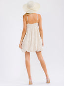 WOMEN'S SLEEVELESS FRONT POCKETS STITCH DETAILED MINI DRESS