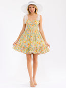 WOMEN'S SLEEVELESS FIT & FLARE FLORAL MINI DRESS