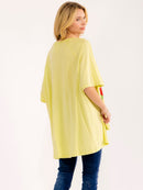 WOMEN'S SHORT SLEEVE HIGH-LOW GRAPHIC OVERSIZED T-SHIRT
