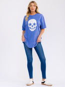 WOMEN'S SHORT SLEEVE GRAPHIC OVERSIZED SHIRT