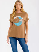 WOMEN'S SHORT SLEEVE BASIC GRAPHIC T-SHIRT