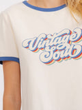 WOMEN'S SHORT SLEEVE COLORBLOCK GRAPHIC BASIC SHIRT