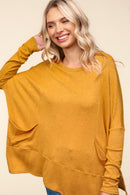 BUTTERSCOTCH DOLMAN LONG SLEEVE OVERSIZED SWEATER KNIT TOP
