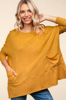 BUTTERSCOTCH DOLMAN LONG SLEEVE OVERSIZED SWEATER KNIT TOP