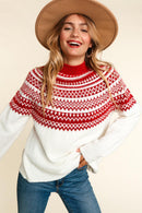 PLUS MOCK NECK SOFT BRUSHED PULLOVER SWEATER TOP