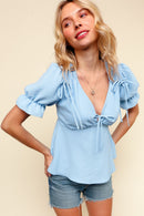 RIBBON BABYDOLL TOP