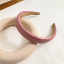 Pu Leather Plain Solid Color Headband HB1207-12 (12PC)