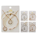 3-Piece Crystal Jewelry Set ? Necklace, Bracelet & Earrings 0825GS (12 units)