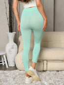 WOMEN'S ELASTIC WAIST SOLID BASIC LEGGINGS