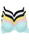32564 6 Piece A-Cup Coverage Bra with Underwire â€“ Everyday Support Bra C01