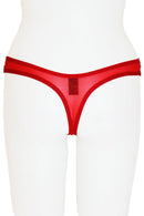 33371 12 Piece Mid Rise, Soft Mesh Back Crotchless Lace Panty
