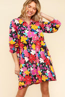 PLUS COLLARED NOTCH NECK BABYDOLL W/ SIDE POCKETS