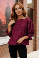 Fuchsia Magenta Fuchsia Shimmery Blouse