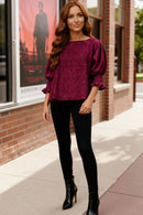 Fuchsia Magenta Fuchsia Shimmery Blouse