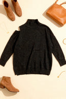 Charcoal Cut Out Sweater