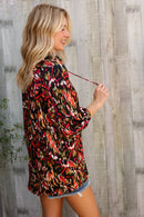 Evening Sunset Scribble Button Down Blouse (Open Pack)
