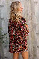 Evening Sunset Scribble Button Down Blouse (Open Pack)