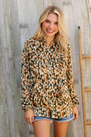 Olive & Taupe Animal Top