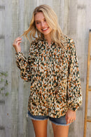 Olive & Taupe Animal Top