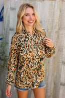 Olive & Taupe Animal Top