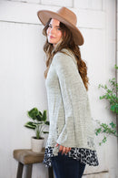 For the Love of Lace Leopard Trim Sweater (Open Pack)