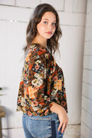 Apple Cider Patchwork Print Blouse (Open Pack)