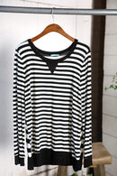 Black and White Stripe Long Sleeve