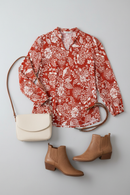 Vintage Botanical Rust Top (Open Pack)