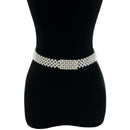 Pearl N Rhinestone Rectangle Buckle Belt BT0506-9 (3PC)
