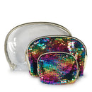 Multi Color Sequin Cosmetic Bag 3PC Set (1 unit)